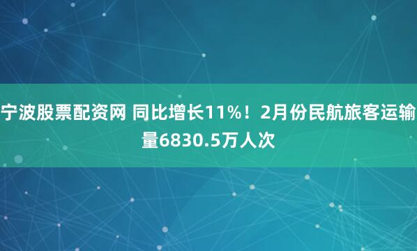 宁波股票配资网 同比增长11%！2月份民航旅客运输量6830.5万人次